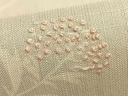 平和屋着物▽訪問着 単衣 紬地 刺繍 草花文 暈し染め 正絹 逸品 AABA7435fy