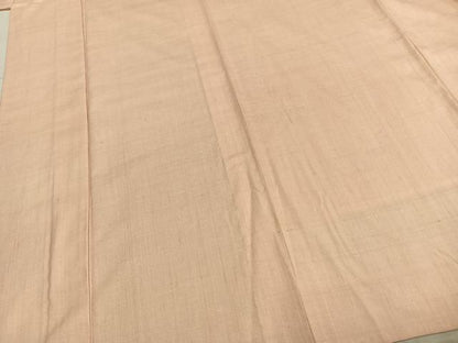 平和屋着物▽上質な紬 単衣 色無地 洗柿色 正絹 逸品 未使用 AABA7438fy