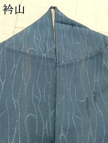 平和屋着物▽上質な小紋 単衣 幾何学文様 正絹 逸品 AABA7443fy