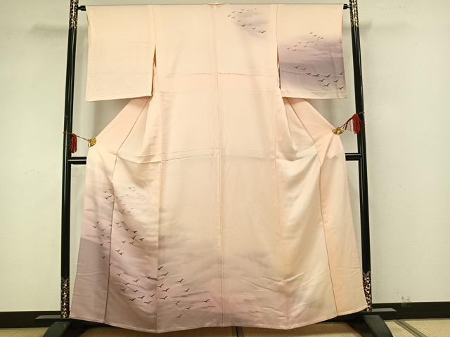 平和屋着物▽訪問着 単衣 飛鳥文 正絹 逸品 AABA7445fy