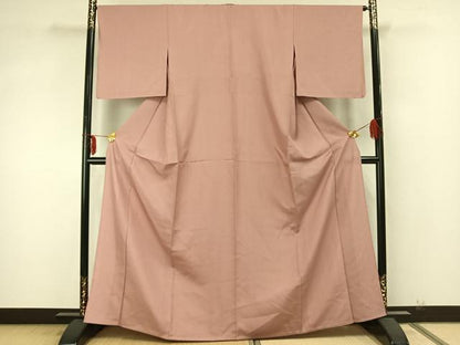平和屋着物▽上質な紬 単衣 色無地 虹色 正絹 逸品 AABA7449fy