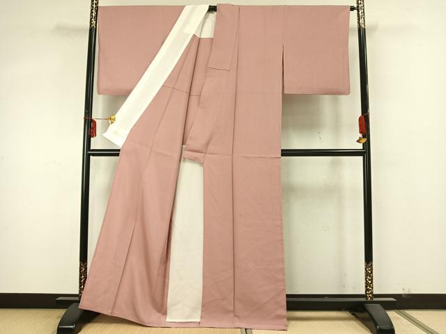平和屋着物▽上質な紬 単衣 色無地 虹色 正絹 逸品 AABA7449fy