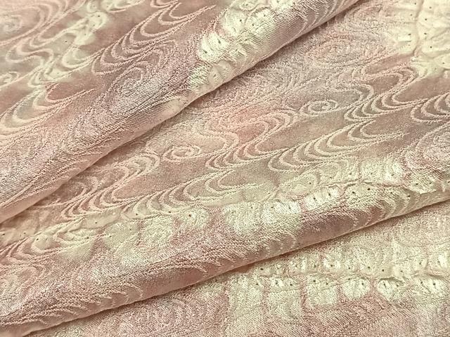平和屋着物▽上質な小紋 単衣 絞り 抽象文様 正絹 逸品 AABA7454fy