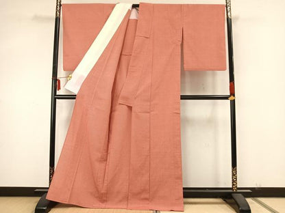 平和屋着物▽本塩沢 単衣 蚊絣 正絹 逸品 AABA7462fy