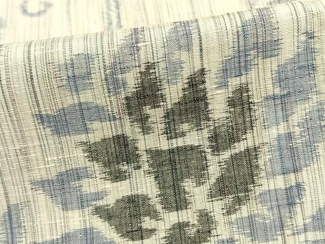 平和屋着物▽上質な紬 単衣 花唐草文 正絹 逸品 AABA7467fy