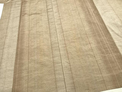 平和屋着物▽上質な紬 単衣 縞 やまと誂製 正絹 逸品 AABA7468fy