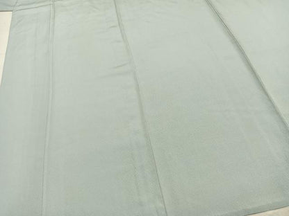 平和屋着物▽上質な色無地 単衣 白藍色 正絹 逸品 AABA7474fy