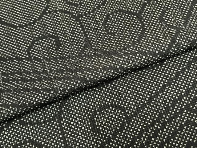 平和屋着物▽本場大島紬 単衣 7マルキ 唐草文 正絹 逸品 未使用 AABA7476fy