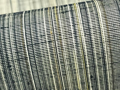 平和屋着物▽上質な紬 単衣 縞 正絹 逸品 AABA7481fy