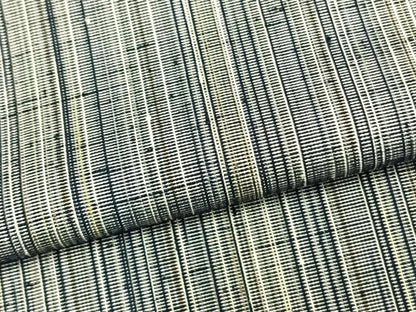 平和屋着物▽上質な紬 単衣 縞 正絹 逸品 AABA7481fy