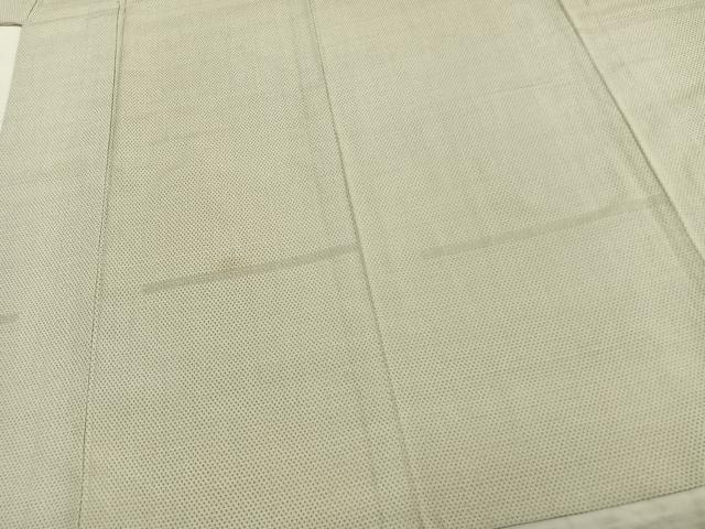 平和屋着物▽本塩沢　単衣　90亀甲　蚊絣　正絹　逸品　AABA7484fy
