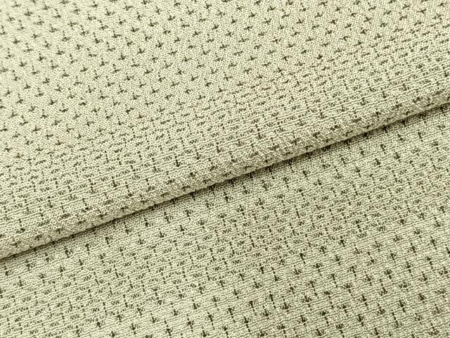 平和屋着物▽本塩沢　単衣　90亀甲　蚊絣　正絹　逸品　AABA7484fy
