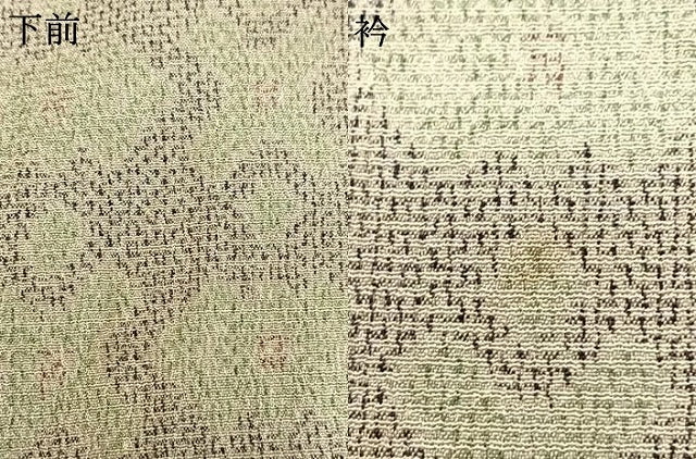 平和屋着物▽本塩沢 単衣 幾何学文様 正絹 逸品 AABA7486fy