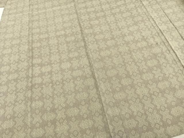 平和屋着物▽本塩沢 単衣 幾何学文様 正絹 逸品 AABA7486fy