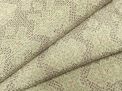 平和屋着物▽本塩沢 単衣 幾何学文様 正絹 逸品 AABA7486fy