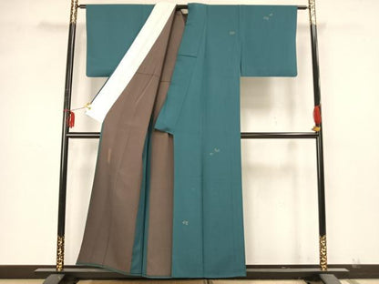 平和屋着物▽世界的人形師 辻村寿三郎 ジュサブロー 訪問着 単衣 舞桜文 金彩 正絹 逸品 AABA7487fy