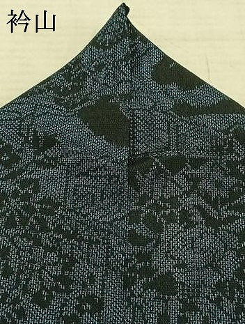 平和屋着物▽本塩沢 単衣 風景草花文 正絹 逸品 AABA7492fy