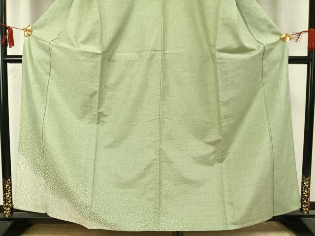 平和屋着物▽訪問着　単衣　紬地　絞り　鹿の子文　正絹　逸品　AABA7495fy
