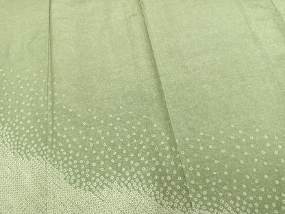 平和屋着物▽訪問着　単衣　紬地　絞り　鹿の子文　正絹　逸品　AABA7495fy