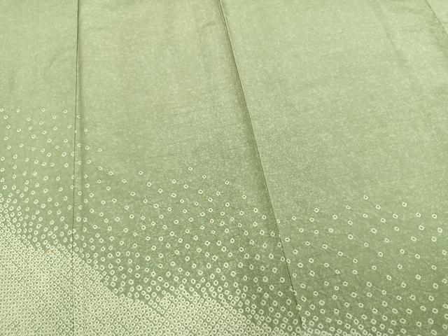 平和屋着物▽訪問着　単衣　紬地　絞り　鹿の子文　正絹　逸品　AABA7495fy