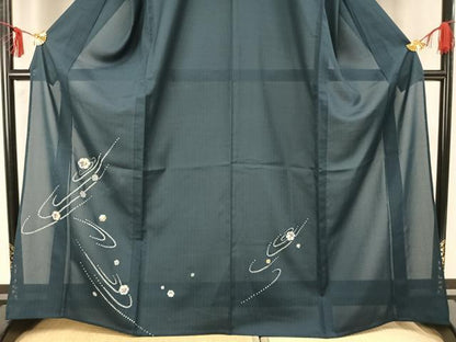 平和屋着物▽訪問着 単衣 雪輪文 洗える着物 AABA7499fy