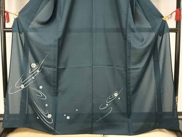 平和屋着物▽訪問着 単衣 雪輪文 洗える着物 AABA7499fy