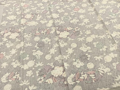 平和屋着物▽上質な小紋 単衣 辻が花 正絹 逸品 AABA7503fy