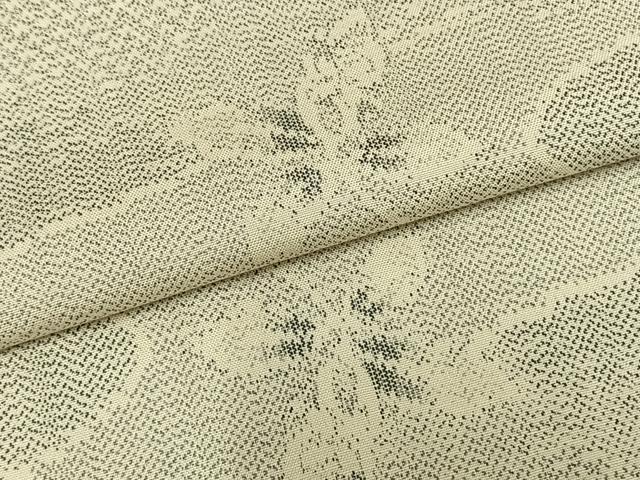 平和屋着物▽上質な紬 単衣 舞葉文 正絹 逸品 AABA7505fy
