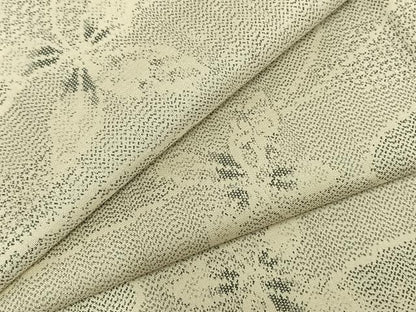 平和屋着物▽上質な紬 単衣 舞葉文 正絹 逸品 AABA7505fy