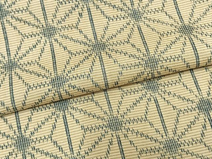 平和屋着物▽上質な紬 単衣 麻の葉文様 正絹 逸品 AABA7510fy