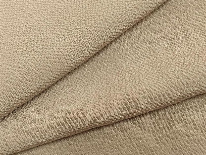 平和屋着物▽上質な色無地 単衣 白橡色 鬼しぼ縮緬 正絹 逸品 未使用 AABA7511fy