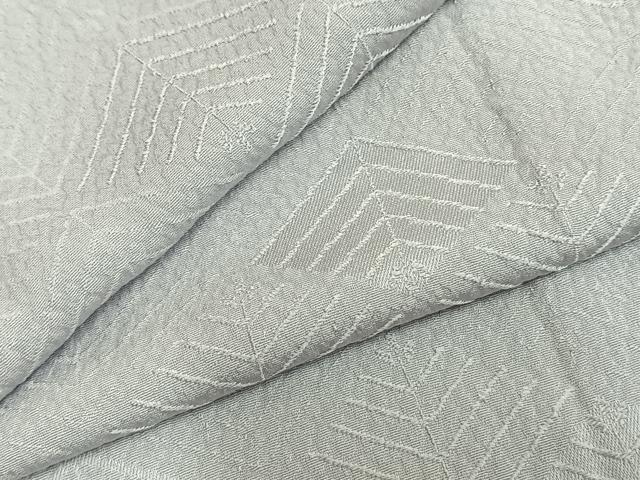 平和屋着物▽上質な色無地 単衣 菱地紋 白花色 正絹 逸品 未使用 AABA7518fy