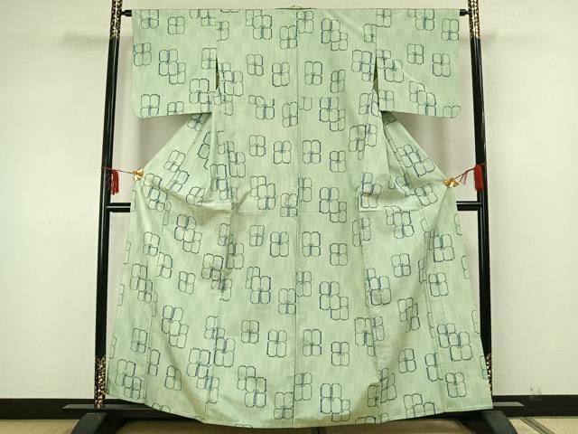 平和屋着物▽上質な紬 単衣 舞花文 正絹 逸品 AABA7523fy