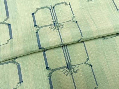 平和屋着物▽上質な紬 単衣 舞花文 正絹 逸品 AABA7523fy