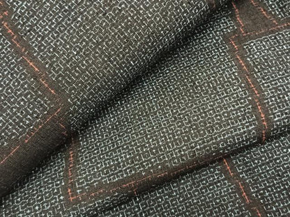 平和屋着物▽本場結城紬 重要無形文化財 単衣 80亀甲 色紙文 正絹 逸品 AABA7525fy