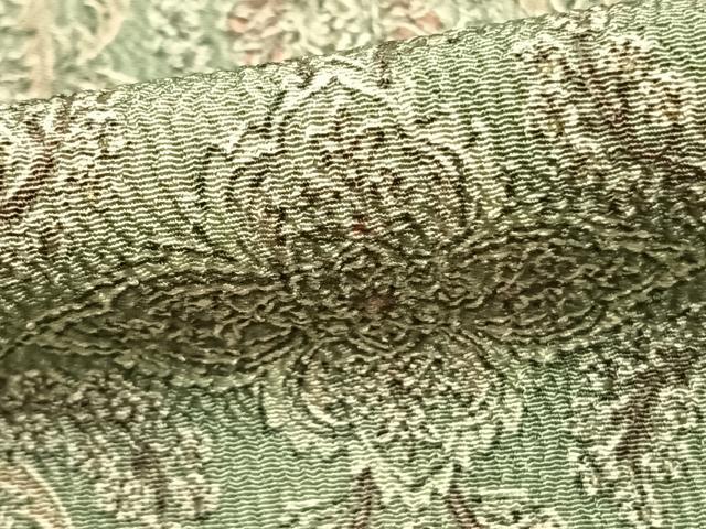 平和屋着物▽上質な小紋 単衣 幾何学花文 ロング丈 正絹 逸品 AABA7526fy