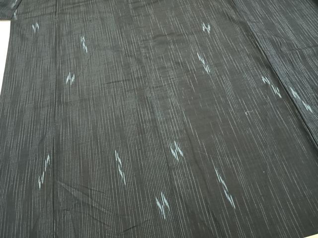 平和屋着物▽上質な紬 単衣 幾何学文様 正絹 逸品 AABA7528fy