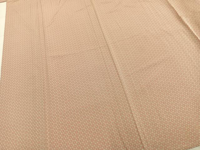 平和屋着物▽上質な小紋 単衣 幾何学花文 正絹 逸品 未使用 AABA7530fy
