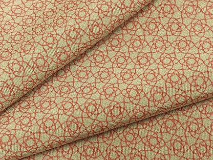 平和屋着物▽上質な小紋 単衣 幾何学花文 正絹 逸品 未使用 AABA7530fy