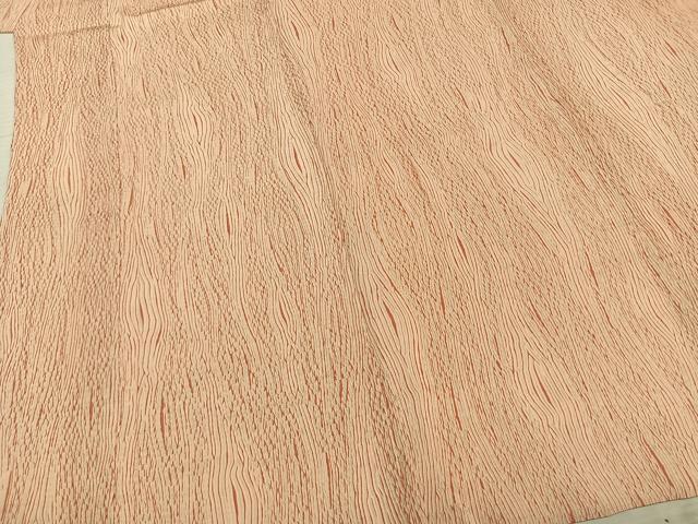 平和屋着物▽上質な小紋 単衣 総絞り 杢目文 正絹 逸品 AABA7535fy