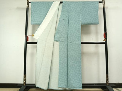 平和屋着物▽日本工芸会正会員 中儀延 加賀小紋 江戸小紋 単衣 花づくし 正絹 逸品 AABA7537fy