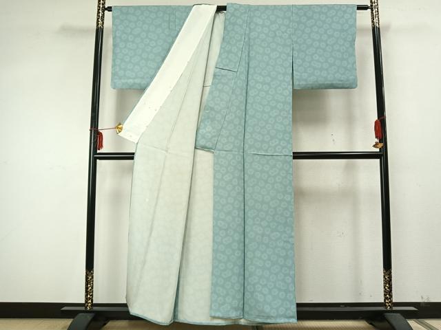 平和屋着物▽日本工芸会正会員 中儀延 加賀小紋 江戸小紋 単衣 花づくし 正絹 逸品 AABA7537fy