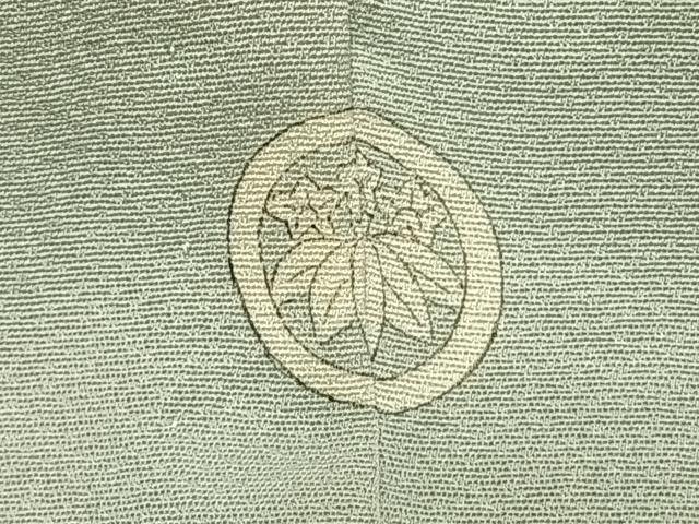 平和屋着物▽無地絵羽訪問着 単衣 霞地紋 薄雲鼠色 正絹 逸品 AABA7538fy
