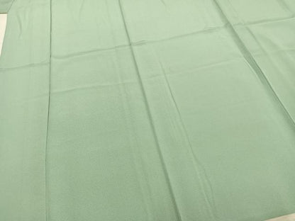 平和屋着物▽上質な色無地 単衣 薄萌葱色 正絹 逸品 AABA7540fy