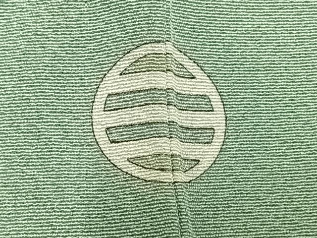 平和屋着物▽上質な色無地 単衣 薄萌葱色 正絹 逸品 AABA7540fy