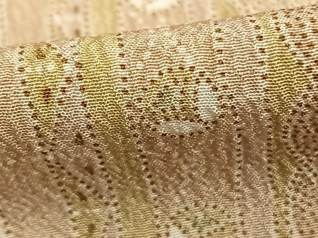 平和屋着物▽上質な小紋 単衣 間道 ロング丈 正絹 逸品 AABA7544fy