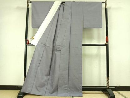 平和屋着物▽菅原工房　菅原結作　漢方染紬　色無地　単衣　生紬　草木染　薄色　反端付き　正絹　逸品　AABK4517ck