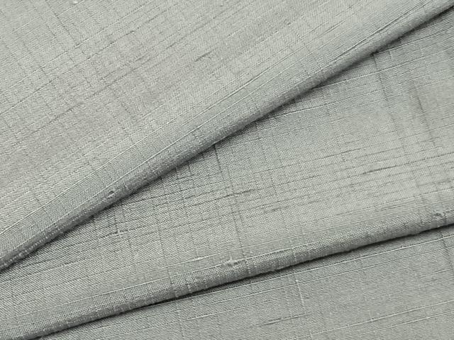 平和屋着物▽菅原工房　菅原結作　漢方染紬　色無地　単衣　生紬　草木染　薄色　反端付き　正絹　逸品　AABK4517ck
