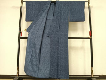 平和屋着物▽上質な小紋 単衣 蔦の葉文 正絹 逸品 AABA7555fy