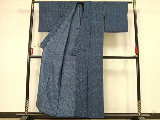 平和屋着物▽上質な小紋 単衣 蔦の葉文 正絹 逸品 AABA7555fy